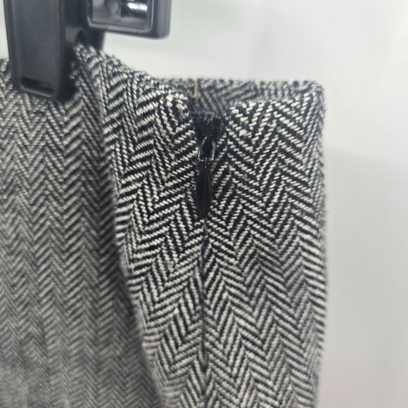 Vintage Geoffrey Beene Sport Wool Blend Lined Floral Embroidery Skirt Size 12 - Picture 4 of 6